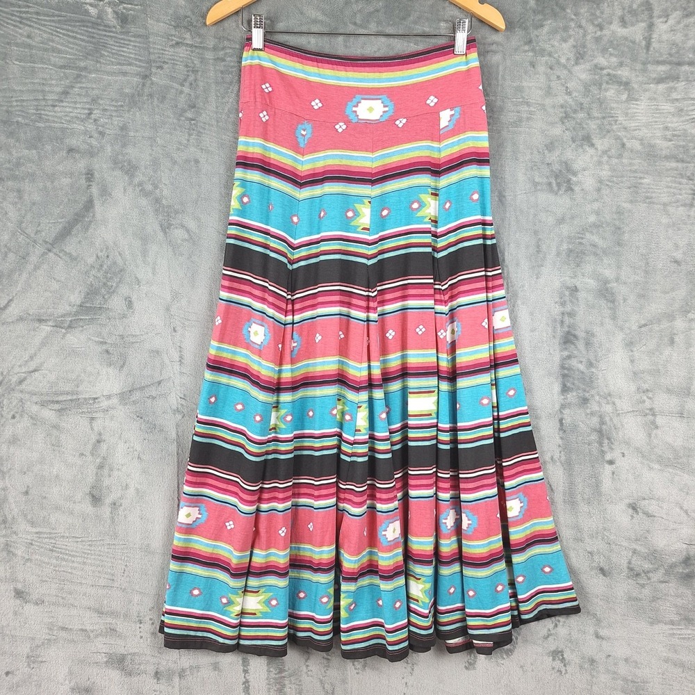 Rancho Estancia Skirt Small Boho Indie Western Aztec Cowgirl Flowy Maxi Festival